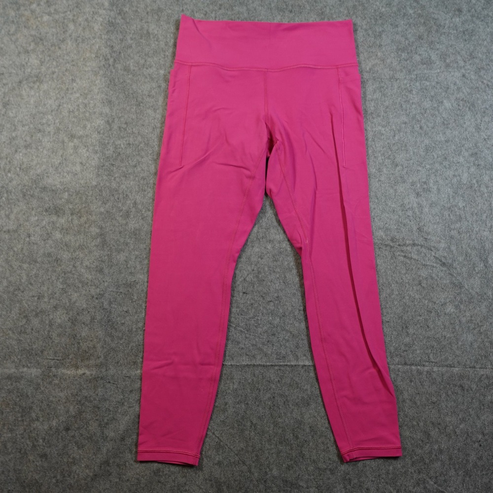 Athleta Leggings‎ Womens Large Transcend Stash Tight Hot Pink Run Workout Gym